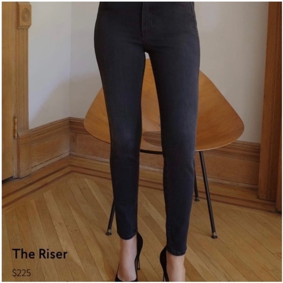 AYR The Riser High Waist Black Jean Onyx Skinny Pant Ankle  Sz 27 NEW - Picture 1 of 15